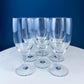 Crystal Water/Ice Tea Goblets with Ball Stem. Enchantress by Mikasa. Frosted Ball Shaped like Berries & Leaves. Set of 10. Beautiful Ping.