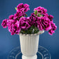 Vintage Atterbury Milk Glass Vase, Sailor Lace Rim, Ribbed Planter