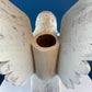 Wooden Hand Carved Angel Figurine. Large Limited Edition, #15, Angel Statue. Stunning Sculpute of Praying Angel. Candle Holder or Art.