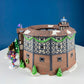 Illuminated Old Golden Globe Theater. Set of 4. Porcelain Christmas Village House by Dept. 56. Dickens' Village Hist. Landmarks Series.