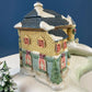 Christmas Village Fortynicks Inn. Illuminated Porcelain Hand Painted Building. Alternative Holiday Decoration. Home or Retail Display.