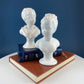 Vintage Napcoware White Porcelain Victorian Children Busts, Set of Two