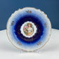 6" Salad or Dessert Plates. Set of Four Antique Royal Bavarian, Hand Painted Cobalt Blue With Women Holding Flowers. Collectible Porcelain.