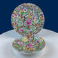 Hand-Painted Floral Porcelain Plate and Bowl Set, Japanese A.C.F.