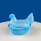Hand Painted Large Hen in a Basket Covered Serving Bowl. Rare Ceramic Chicken Sitting on Eggs Butter Bowl with Lid. Dining Room Decor
