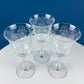 Heisey Wine Goblets. Set of 7 Orchid Pattern Etched Crystal Glasses. Home Gift. Dining Room Decor. Collectible Glassware.