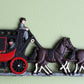 Cast Iron Carriage with Horses Wall Art  Rustic Home Decor