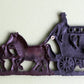 Cast Iron Carriage with Horses Wall Art  Rustic Home Decor
