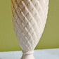 Antique Belleek Porcelain Vase, Cream Shamrock Motif, Scalloped Rim, Ireland