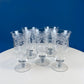Antique Tiffin Franciscan Juice Glasses, Etched Cherokee Rose Pattern, Set of 5