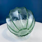 Hand Blown Glass, Light Green Vases. Pair of Large Thick Heavy Glass Flower Vases. Rustic or Modern Home Decor. Art Glass. Collectible Glass