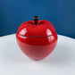 Classic Red Apple Cookie or Storage Jar. Cute Canister. Kids, Dining, Craft Rooms. Kitchen Decor. Imaginative Gift for Teacher.  Red Decor.