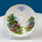 Vintage Royal Vale Tea Cup and Saucer: English Cottage Garden Motif