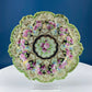 Stunning Antique Hand Painted Porcelain Bowl. Centerpiece Dish with Scalloped Edges. Gold Framework & Flowers. Dining Room Decor.