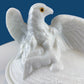 Westmoreland Milk Glass Eagle with Babies. Large White Bird On Nest Bowl. Cookie Jar with Lid. Storage Dish for Trinkets or Bath Accessories