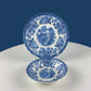 Collection of Fine English Blue White Tableware. 3 Plates & 2 Berry Bowls. Lochs of Scotland. Huddington Court. Tonquin by Mott. Rustic Home