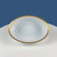 White Porcelain Oval Serving Bowl with Embossed Gold Band. Wedding Band China. Contemporary Noritake Queen's Gold. Dining Room Decor.