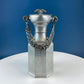 Pewter Jug with Ram Details & Chain. Swiss Aarau Hand Made Tankard Pitcher Vase. For Dry or Live Flowers. Rustic Home Display. Gift for Dad.