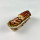 Sweet Bread Collectible Porcelain Limoges Box. Miniature Hand Painted Pill, Trinket or Ring Box. Knife Closure. Gift for Mom, Grandma Baker.