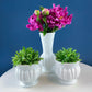 Milk Glass Wheat Design Vase and Planters. Set of Three Differently Shaped Vases. White Herb Planters. Home Decor. Window Sill Garden.