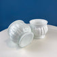 Milk Glass Wheat Design Vase and Planters. Set of Three Differently Shaped Vases. White Herb Planters. Home Decor. Window Sill Garden.