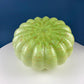 Large Hand Blown Glass Pumpkin. Stunning Lime Yellow Glass Gourd with Brown Stem. Collectible Home Decor for Fall, Halloween, Thanksgiving.
