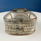 Hand Pounded Copper Cricket Boxes with Hinged Lids. Set of 4 Oval Metal Boxes with Perforated Bases. Rustic Collection of Containers.