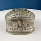 Hand Pounded Copper Cricket Boxes with Hinged Lids. Set of 4 Oval Metal Boxes with Perforated Bases. Rustic Collection of Containers.