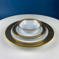 Vintage Sheng Xing Porcelain Dinnerware Set: White, Gold & Platinum Greek Motif