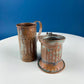Antique Rustic Hand Pounded Copper and Tin Cups. Set of 4 Different Vessels. Beautiful Fluting. Rustic Home Decor. Gift for Him or Her.