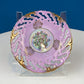 Pink Collection of Vintage Saucers. Mix & Match. Set of 5 Mostly Pink Plates with Lacey Reticulated Edges. Cute Gift Idea for Her.