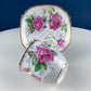 Square Tea or Coffee Cup with Bold Pink Roses and Floral Handle. Royal Stafford Berkeley Rose. Gift for a Romantic in Your Life.