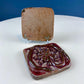 Set of 7 Handmade 3D High Gloss Art Tiles. Dark Red Translucent Glaze. Water Creatures Formations Flora. Wall Decor. Gift for Artist.