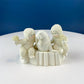 Snowbabies Playing with Snowman & Birds. "Jolly Friends Forevermore" by Dept. 56. White Porcelain Figurines Celebrating Friendship. Kids Rm.