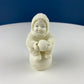 Snowbabies Playing with Snowman & Birds. "Jolly Friends Forevermore" by Dept. 56. White Porcelain Figurines Celebrating Friendship. Kids Rm.