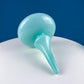 Modern Sky Blue Hand Blown Curvilinear Glass Vase. Beautiful Smooth Opaque Lt. Blue Glass Modern Home Decor. Interior Design Ideas.