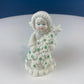 Polar Pals Playing in Snow Under Lit Christmas Tree. 3 White Porcelain Cupid Figurines Celebrating Friendship. Kids Room. Night Light.