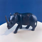 African Rhino Carved Wood Sculpture. Figurine for Animal & Safari Lovers. Wildlife Statue. Gift for Him, Dad, Friend. Ethnic Art Home Decor.