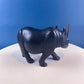 African Rhino Carved Wood Sculpture. Figurine for Animal & Safari Lovers. Wildlife Statue. Gift for Him, Dad, Friend. Ethnic Art Home Decor.