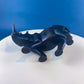 African Rhino Carved Wood Sculpture. Figurine for Animal & Safari Lovers. Wildlife Statue. Gift for Him, Dad, Friend. Ethnic Art Home Decor.