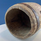 Antique Hand Carved Wood Pail: Rustic Farmhouse Dry Flower Display