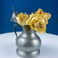 Antique Hand Carved Wood Pail: Rustic Farmhouse Dry Flower Display