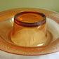 Antique Pink Glass Serving Plate with Center Handle & Black Rim. Delicate Gold Motif of Lotuses. Art Deco Cookies, Cupcakes, Sweets Platter.