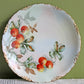 Vintage Bavarian Porcelain Plate, Hand-Painted Cherries & 22K Gold Rim