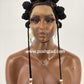 Bantu Knot Wig With Dropping Beads "Swiss Full Lace" Malaika