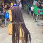 Cornrow Braid Wig "6 by 2 Closure Lace" Midback Length (Thelma)