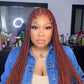 Knotless Braid Wig, HD Full Lace, color 350, Waist Length, Glueless - Gina
