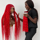 Bohemian Knotless - TARA RED (100% Human Hair)