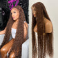 Bohemian Knotless Braid Wig, Swiss Full Lace, Color 30, Tailbone Length - Demi