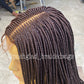 Cornrow Braid Wig "6 by 2 Closure Lace" Midback Length (Thelma)